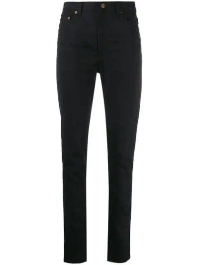 Saint Laurent High-rise Skinny Jeans In Black
