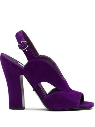 Prada Open-toe Sandals In Purple