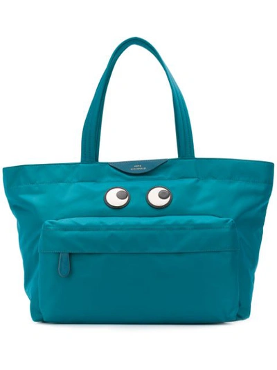 Anya Hindmarch Eyes Tote Bag In Blue