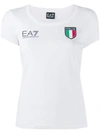 Ea7 Italia Print T In 1100 White