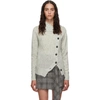 Isabel Marant Cashmere Asymmetric Buttoned Cardigan In Light Grey