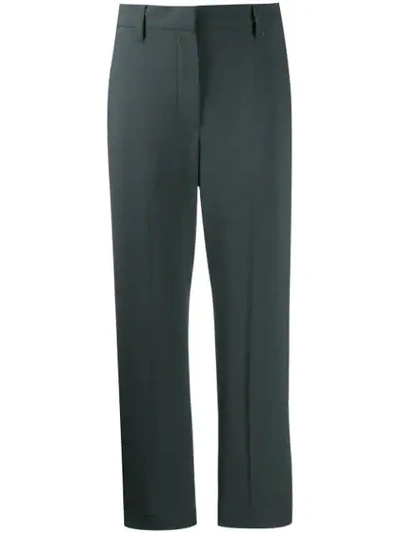 Brunello Cucinelli Cropped Tapered Trousers In Green