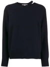 Stella Mccartney Cut-out Detail Jumper In Blue