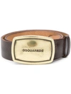 Dsquared2 Logo Buckle Belt In Brown