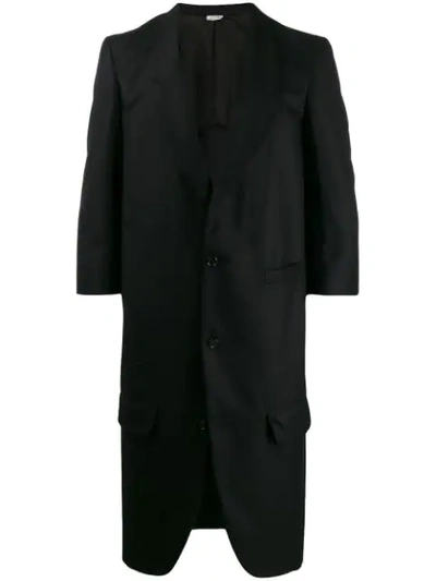 Comme Des Garçons Homme Deux Single-breasted Long Blazer In Black