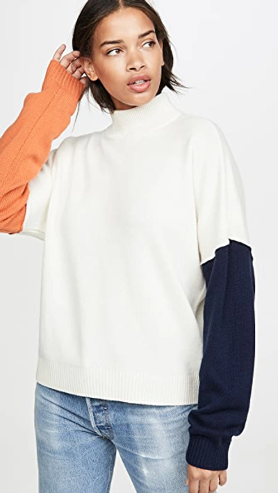 Bldwn Cara Sweater In Powder White Multi