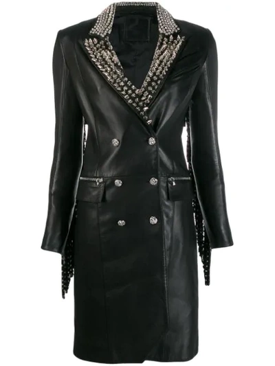 Philipp Plein Cowboy Studded Coat In Black