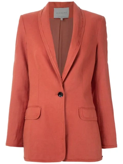 Alcaçuz Miriam Linen Blazer In Orange