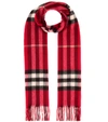 Burberry Men's Giant Check Cashmere Scarf In Red