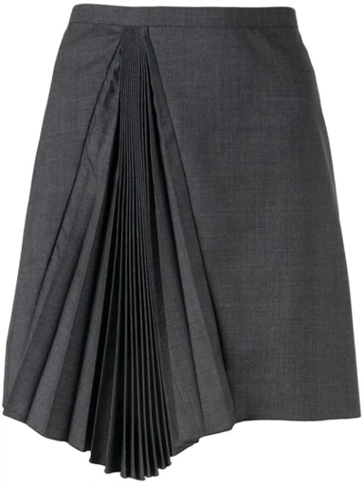 N°21 Pleated Asymmetric Skirt In Grey