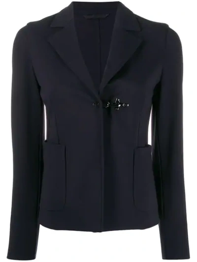 Fay Clasp Fastened Blazer In Blue