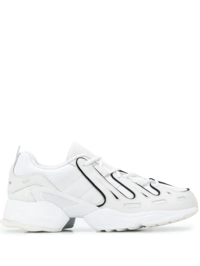 Adidas Originals Mesh Panel Sneakers In White