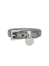 Prada Saffiano Leather Bracelet In Metallic