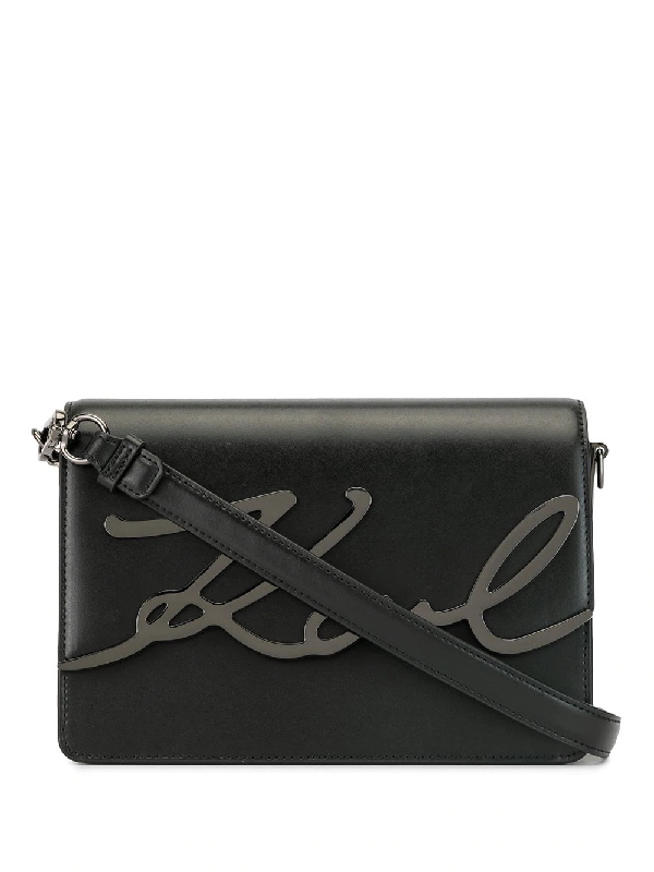 karl lagerfeld k signature shoulder bag