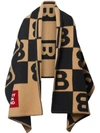 Burberry Logo Letter Wool & Cashmere Cape In Archive Beige