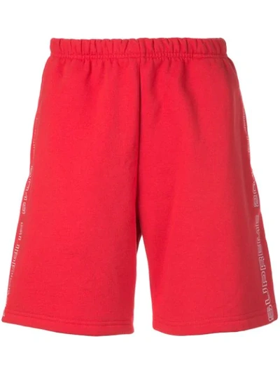 Supreme Topline Sweatshorts In Red