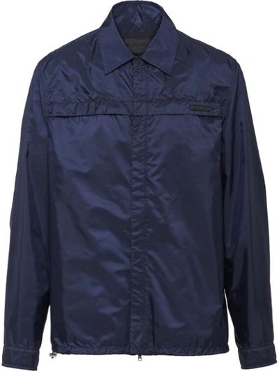 Prada Technical Zipped Jacket In Blue