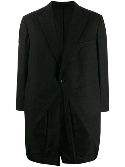 Pre-owned A.n.g.e.l.o. Vintage Cult 1990's Back Pleated Oversized Coat In Black