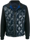 Hugo Boss Quilted Down Jacket In Blue