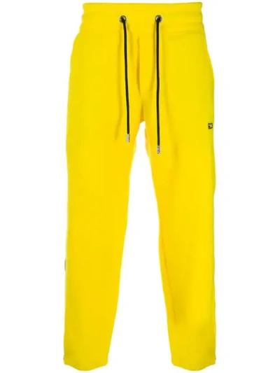 Gcds Shearling Track Trousers In 04 Giallo