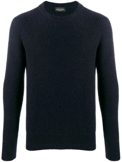 Roberto Collina Waffle Knit Jumper In Blue