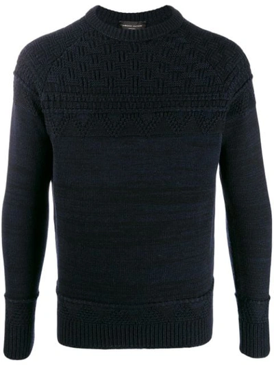 Roberto Collina Patterned Jumper In Blue