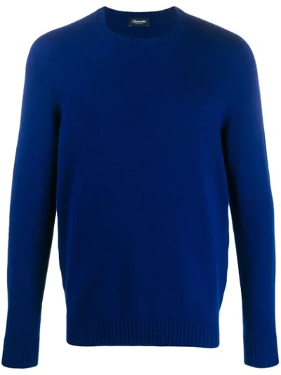 Drumohr Fine Knitted Jumper In Blue