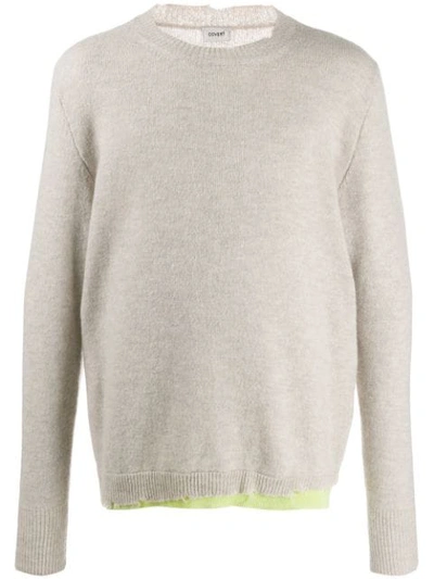 Covert Distressed Knitted Jumper In Neutrals