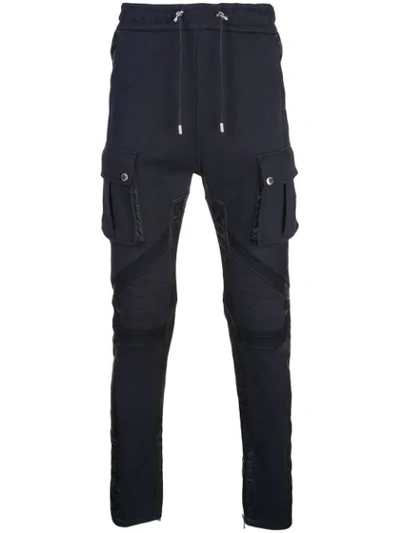 Balmain Blue Tapered Leg Track Pants