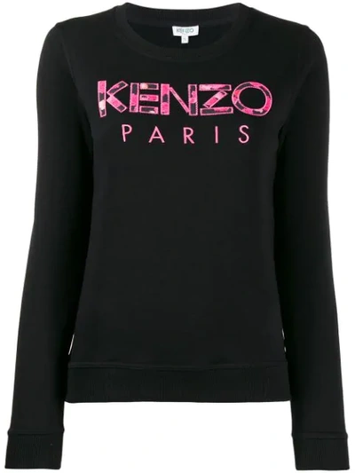 Kenzo Logo Sweatshirt In Black