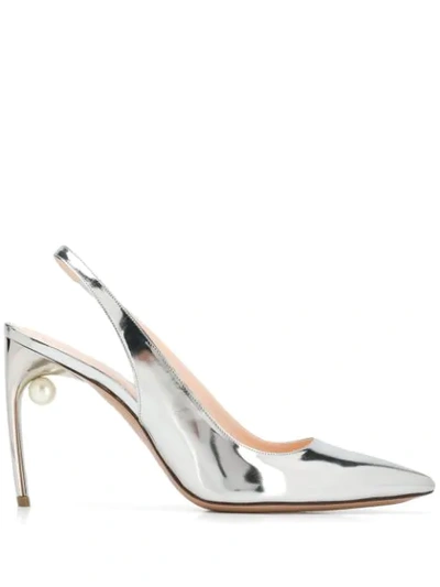 Nicholas Kirkwood Mia Sling Pumps In Silver