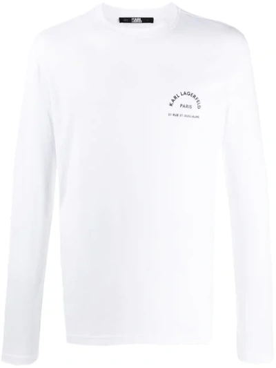 Karl Lagerfeld Rue St Guillaume T-shirt In White
