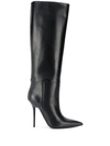 Versace Knee-high Stiletto Boots In Black