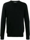 Dsquared2 V-neck Sweater In Black