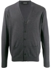 Dsquared2 Logo Embroidered Cardigan In Grey