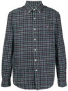 Polo Ralph Lauren Checked Logo Shirt In Green
