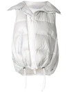 Sacai Padded Zip-up Gilet In White