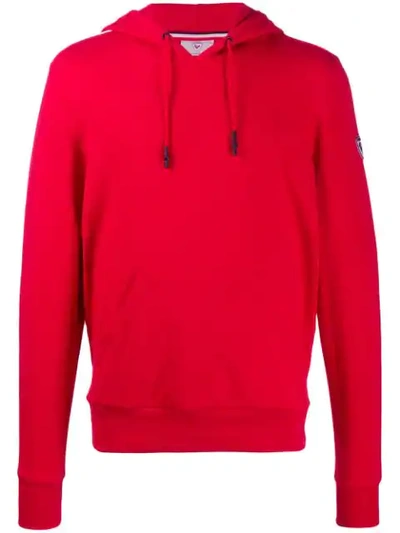 Rossignol Plain Fitted Hoodie In Red