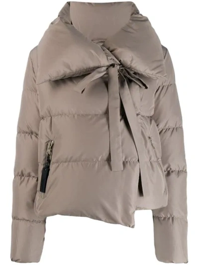 Bacon Wide Collar Puffer Jacket In 244 Tortora