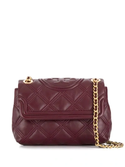 Tory Burch Quilted Shoulder Bag In Purple