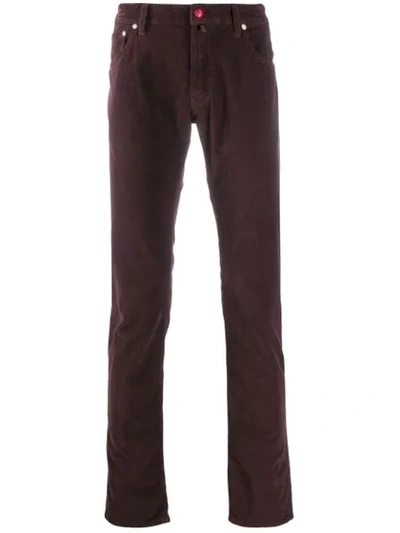 Jacob Cohen Corduroy Trousers In Red