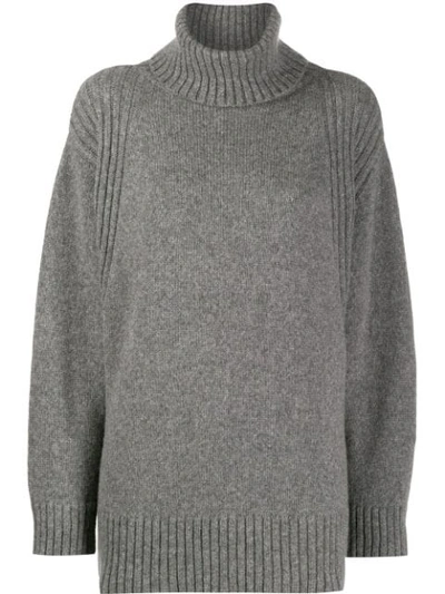 Roberto Collina Roll-neck Sweater In Grey
