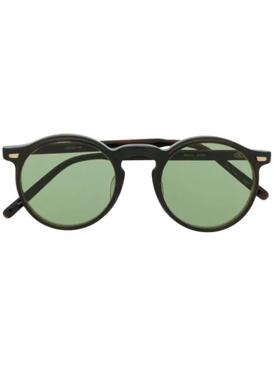 Matsuda Round Tinted Sunglasses In 绿色