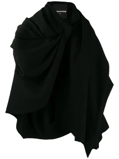 Aganovich Pleated Sweater In Black