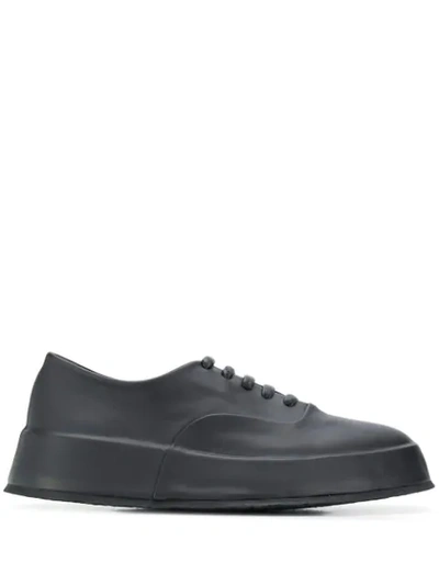 Jil Sander Lace Up Trainers In Black