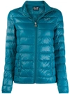 Ea7 Quilted Jacket In Blue