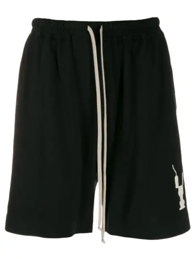 Rick Owens Drkshdw Shorts Mit Logo-print In 0921 Black