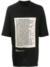Rick Owens Drkshdw Deeper Than A Mother's Tears Oversized T-shirt In Black