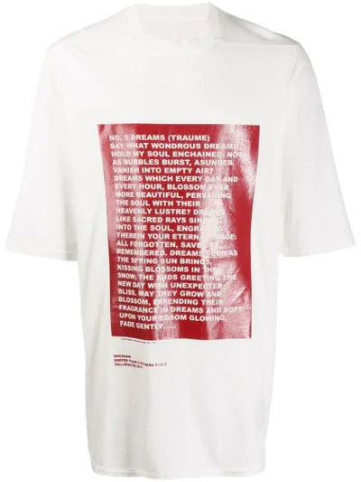 Rick Owens Drkshdw Deeper Than A Mother's Tears Oversized T-shirt In White