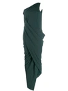 Vivienne Westwood Anglomania Draped One-shoulder Dress In Green